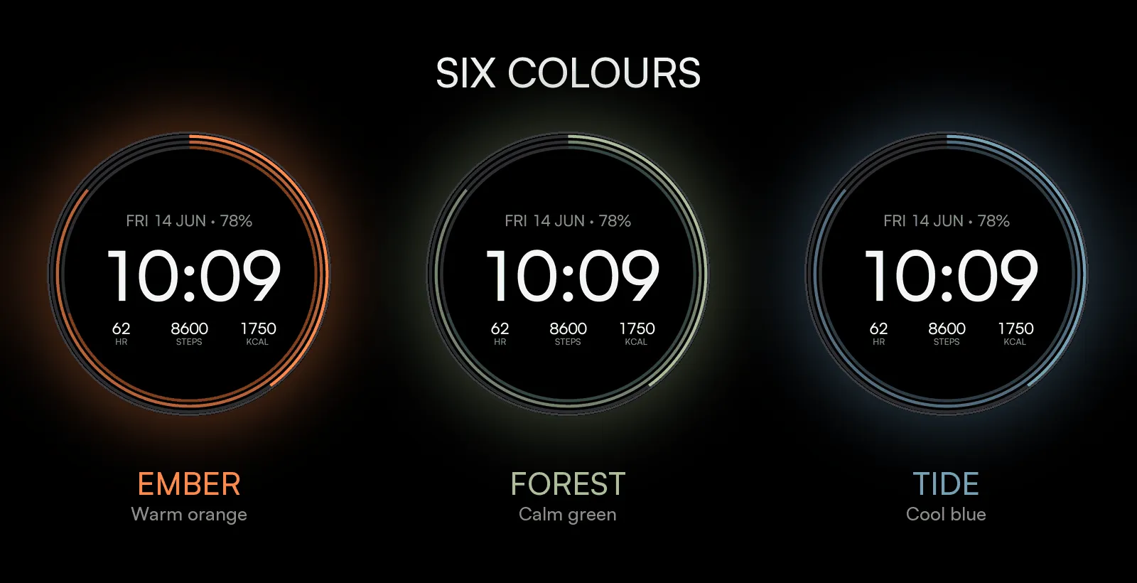 Tessera palettes: Mono, Ember, Forest