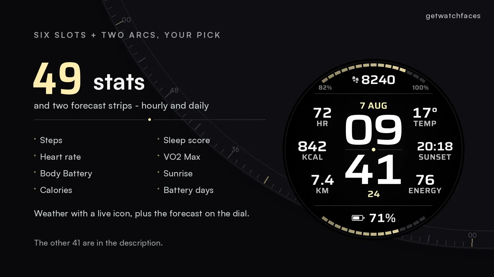 Quipu Focus: 49 stats across six slots and two goal arcs